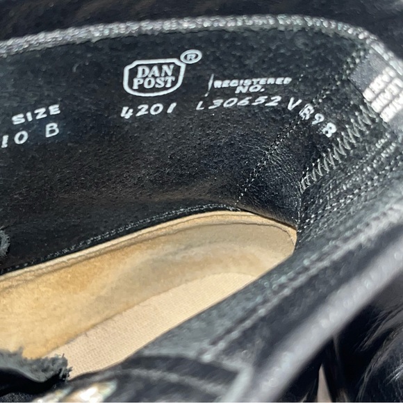 Dan Post Black Leather Lace up Boots - Picture 6 of 6